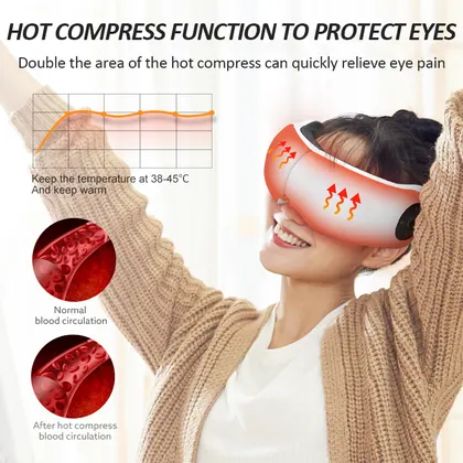 Wireless Air Pressure Vibration Eye Massager Heating Eye massage with Music detail view 14