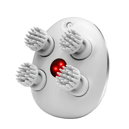 Waterproof Wireless Easy Use Electric Silicone Scalp Massager Stress Release Vibrating Hot Compress Head Massager detail view 4