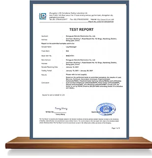 CE-Prüfbericht im Besitz von Dongguan Beiside Electronics Co., Ltd.