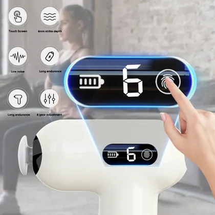 High Quality Handheld Percussion Massager Quick Rechargeable Body Vibration Massage Gun detail view 6