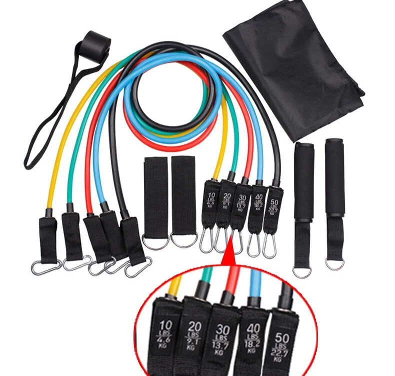 11 pcs Resistance set-Yoga Exercise Fitness Band Rubber Loop Tube Band view