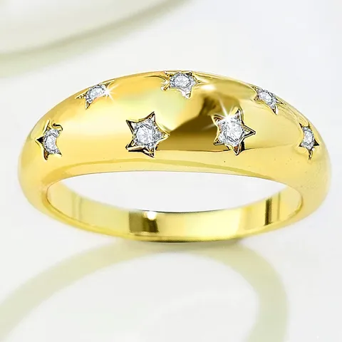 2023 Europe and the United States Models Geometric Zirconia Star Ring - view 3