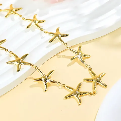 2024 European and American Marine Style Resort Style Temperament Versatile Starfish Necklace - view 3