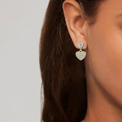 2024 Spring South Korea Temperament Hundred Versatile Love Heart Shape Micro-zirconia Earrings - view 2