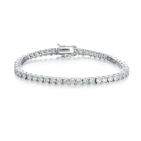 4-6mm Width 6-8.5 Inch Classic 925 Sterling Silver Classic Tennis Bracelet - 925 Sterling Silver jewelry made by BlueOne Jewelry