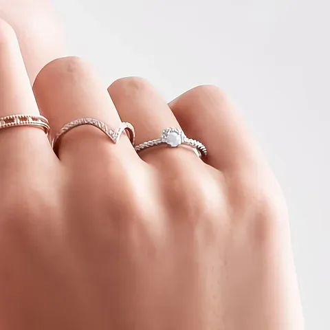 5-10 Inch Niche Design Zirconia with Opal Ring Women’s Plated Brass - view 2