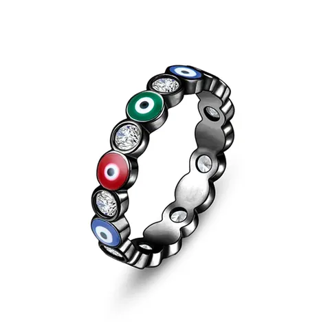 5-10 Inches High Quality Cubic Zirconia Devil’s Eye Fashion Jewelry Design Ring - Plated Brass jewelry made by BlueOne Jewelry
