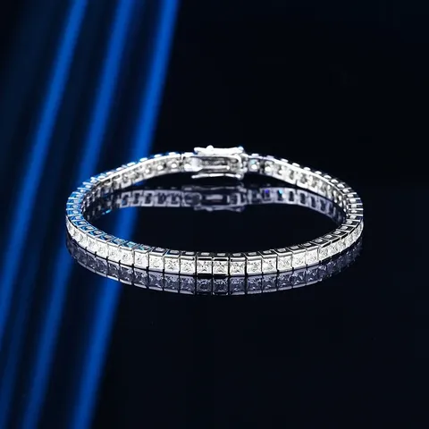 6.5-8 Inches Full Diamond Zirconia Tennis Chain Men and Women High Tennis Bracelet - view 3