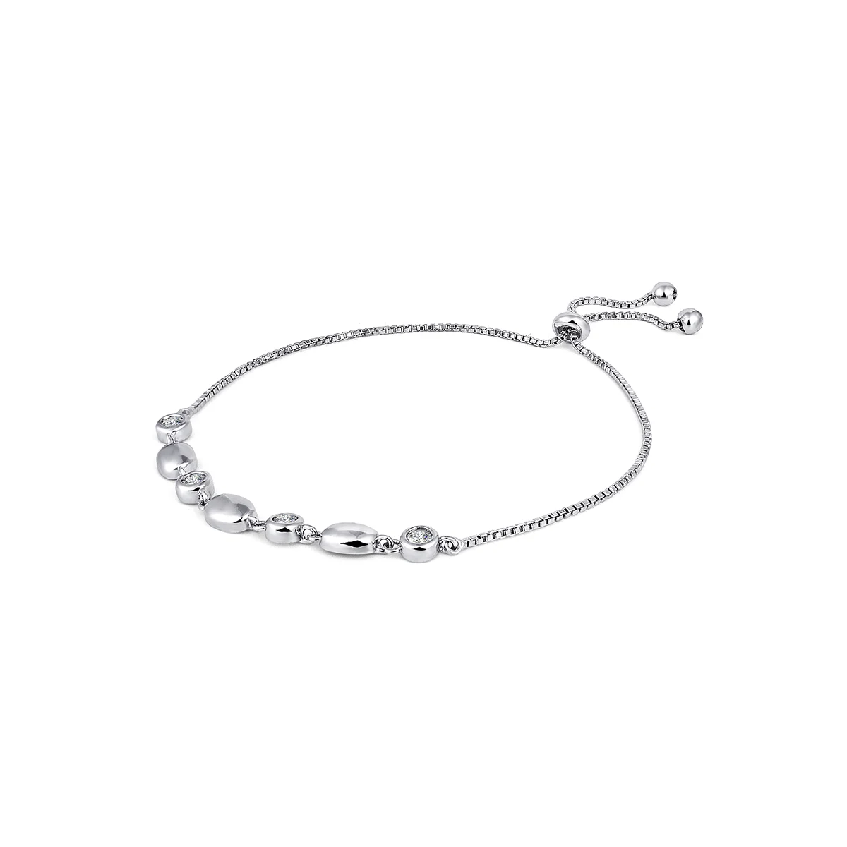 Adjustable Zircon Bracelet Women Tennis Chain with Zircon Inlay Fashionable Jewelry made by BlueOne Jewelry