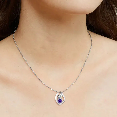 Aliexpress Sell Korean Version Beautiful Heart Women’s Opal Heart Song Pendant Necklace - view 2