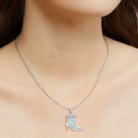 Aliexpress Platform High Heels Opal Pendant Fashion Simple European and American Pendant Necklace - view 2