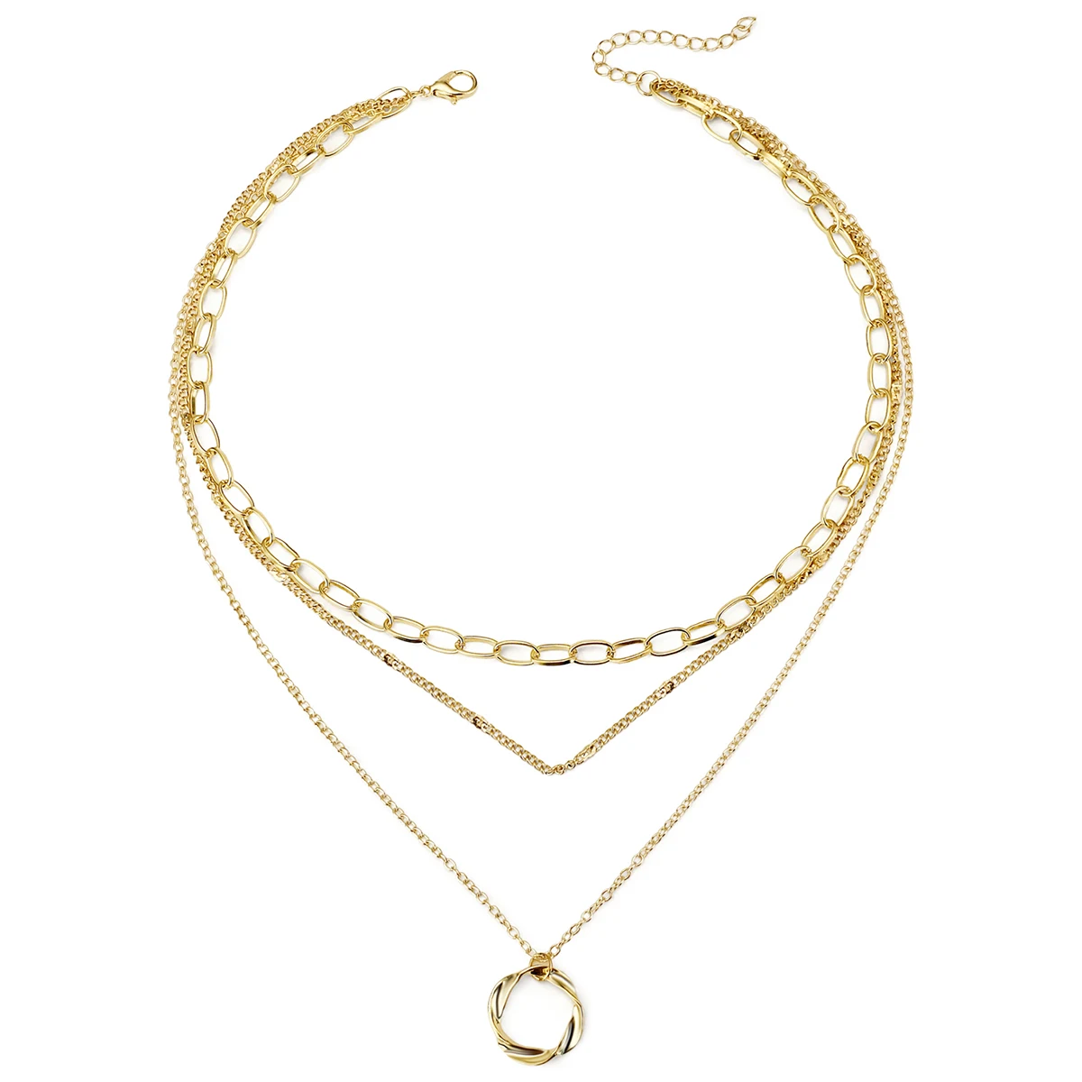 Alloy Necklace European & American Style Chunky Chain Statement Necklace Plated Y-Necklace made by BlueOne Jewelry