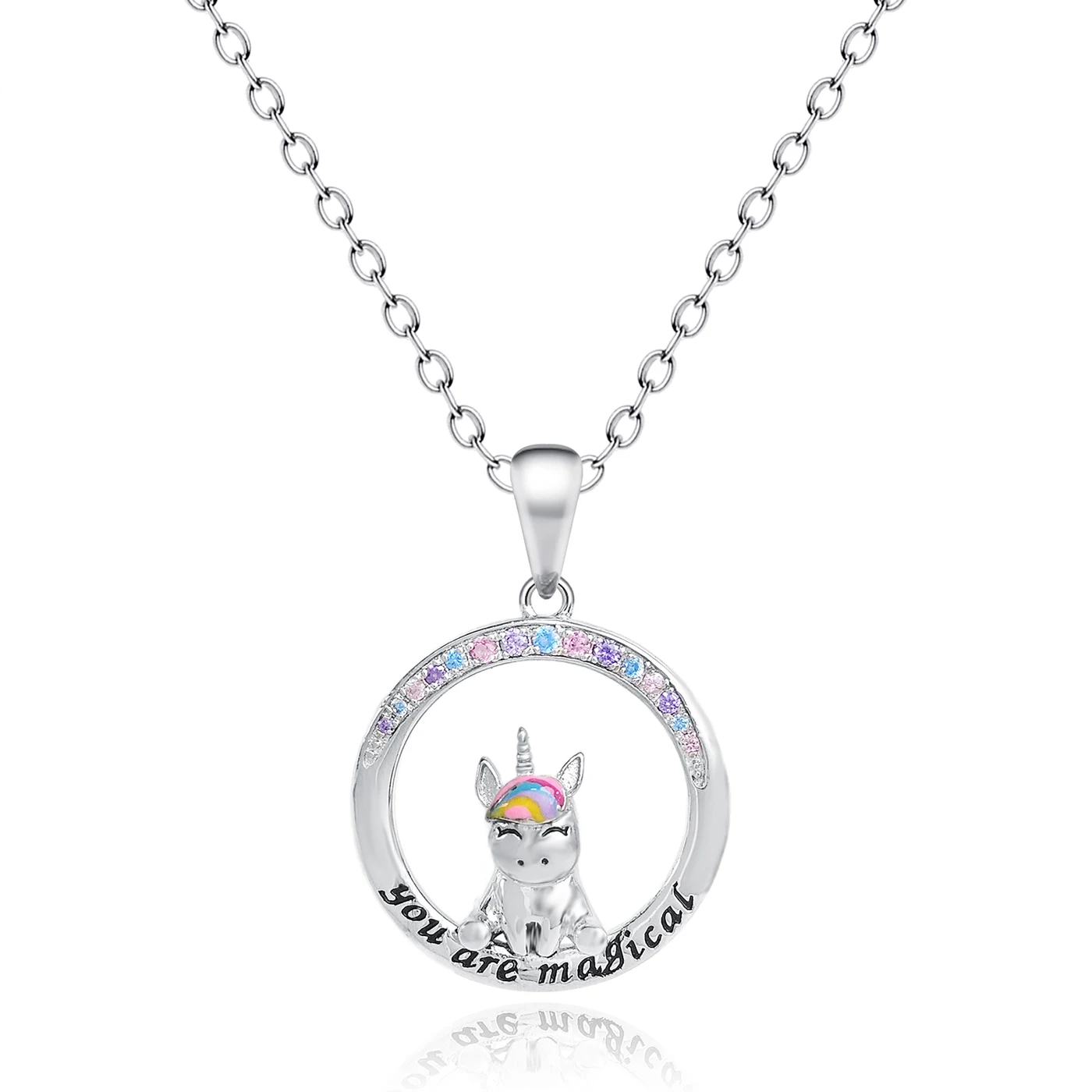 Europe and the United States Creative Unicorn Pendant Necklace Temperament Elegant made by BlueOne Jewelry
