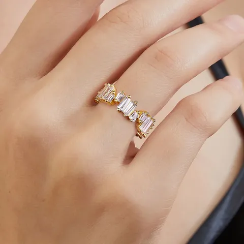 European and American Irregular Zirconia Ring Women’s Accessories - view 2