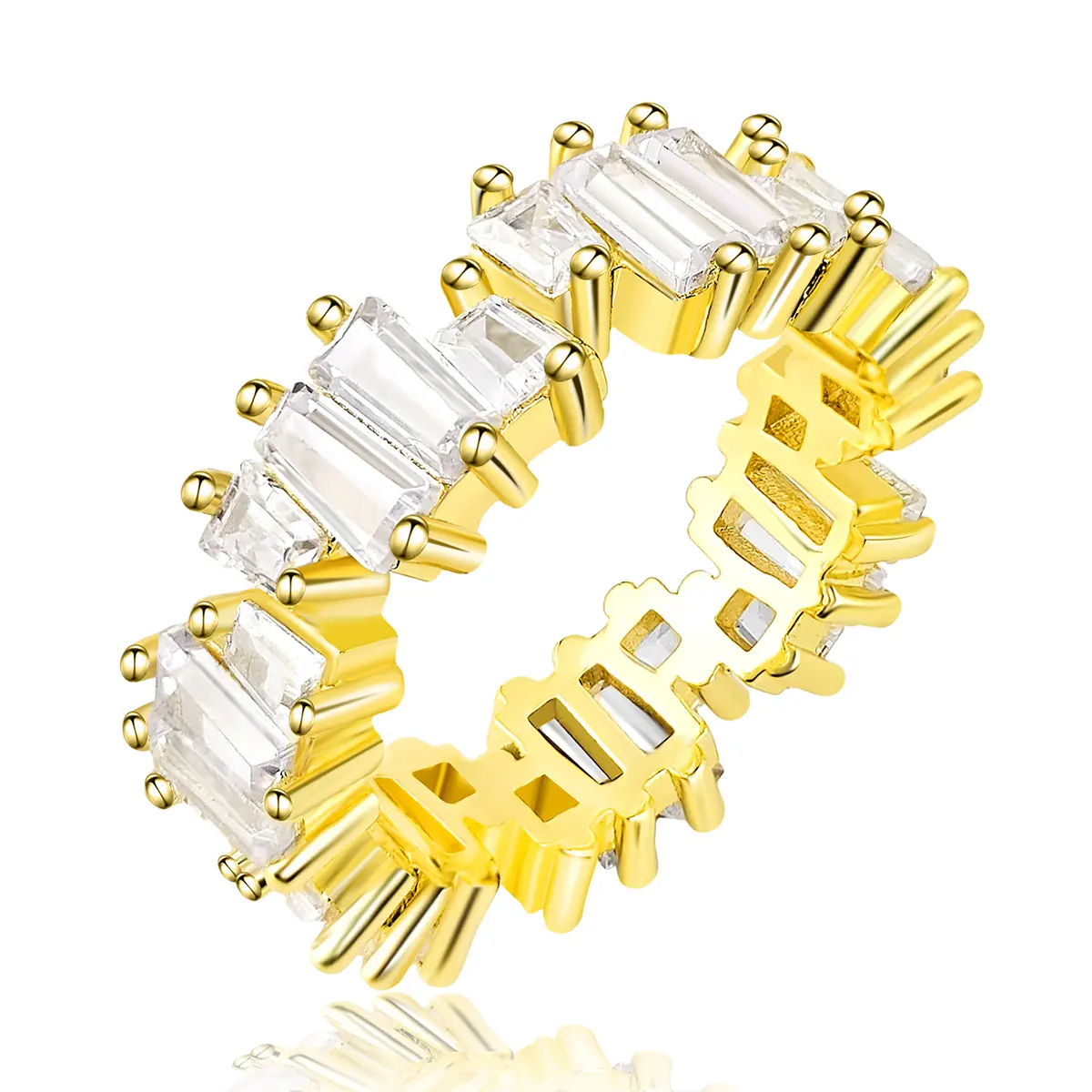 European and American Irregular Zirconia Ring Women’s Accessories made by BlueOne Jewelry