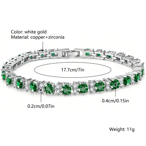 Seller Hip-hop Tennis Bracelet Zircon Bracelet Premium Light Luxury Bracelet - view 3