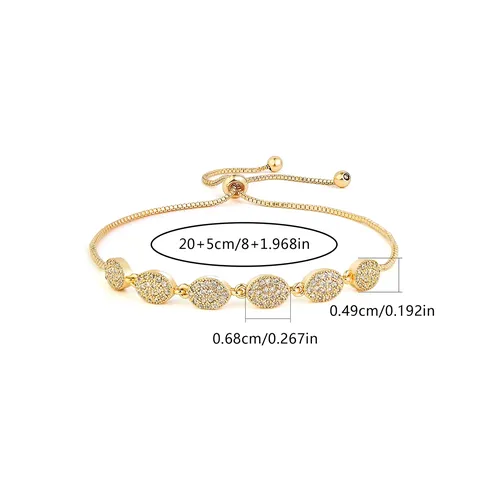 Jewelry Pull-out Bracelet Fashion Simple Cubic Zircon Bracelet Women Adjustable Hundred - view 3