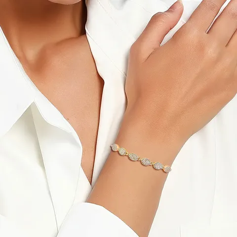 Jewelry Pull-out Bracelet Fashion Simple Cubic Zircon Bracelet Women Adjustable Hundred - view 2