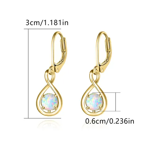 Opal Earrings Fashion Gift Anniversary Birthday - view 3