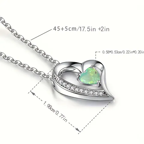 Love Heart Necklace Women Fashion Simple Design Gift Heart Pendant - view 3