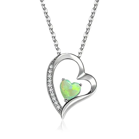 Love Heart Necklace Women Fashion Simple Design Gift Heart Pendant - Plated Brass jewelry made by BlueOne Jewelry