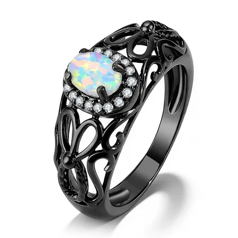 Opal Zirconia Ring Europe & مجوهرات بروس مصنوعة من مجوهرات بلو أون