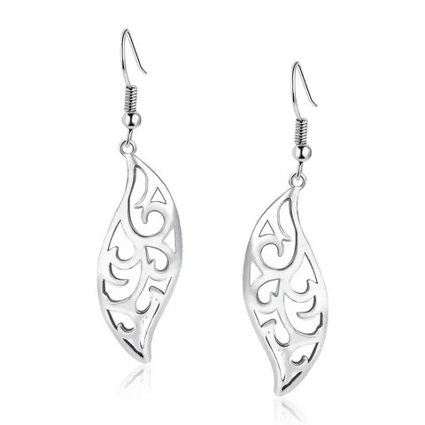 Retro Ethnic Style Geometric Hollow Carved Flower Earrings Niche Hundred Match - Plated Brass jewelry made by BlueOne Jewelry