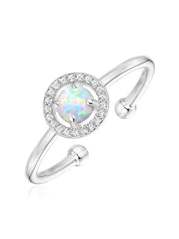 Minimalist Round Open End Ring Opal Sellers - Plated Brass jewelry made by BlueOne Jewelry