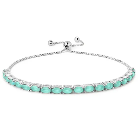 Bracelets Women European and American Single Row Zirconia Fashion Adjustable Bracelet - Style 9180 - Plated Brass jewelry made by BlueOne Jewelry