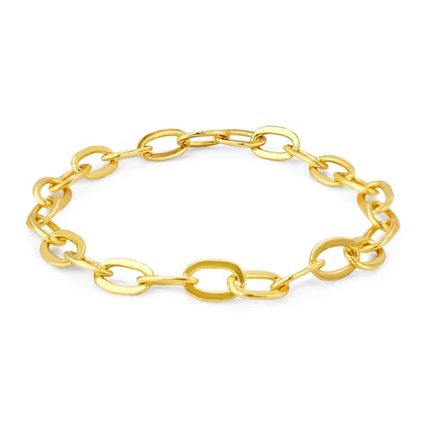 Chain Ring Gold-plated Oval Chain Fashion Ring Women’s Ring - Plated Brass jewelry made by BlueOne Jewelry