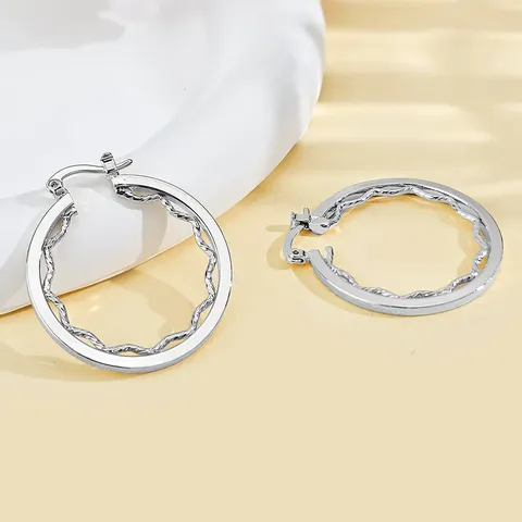 Copper Plated Gold European and American Retro Personalized Exaggerated Earrings Fashion - Brass jewelry made by BlueOne Jewelry
