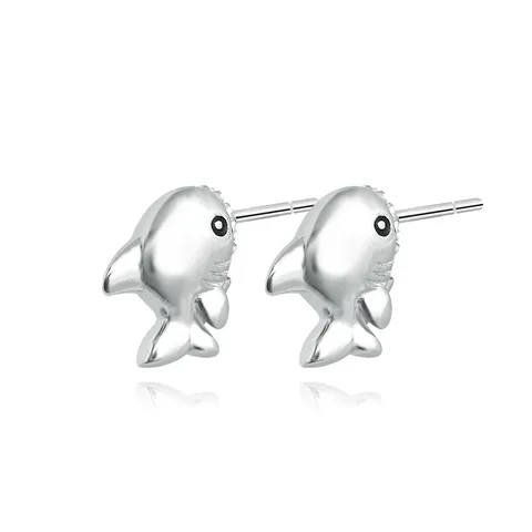 Europe and the United States Personality Creative Shark Earrings - Plated Brass jewelry made by BlueOne Jewelry