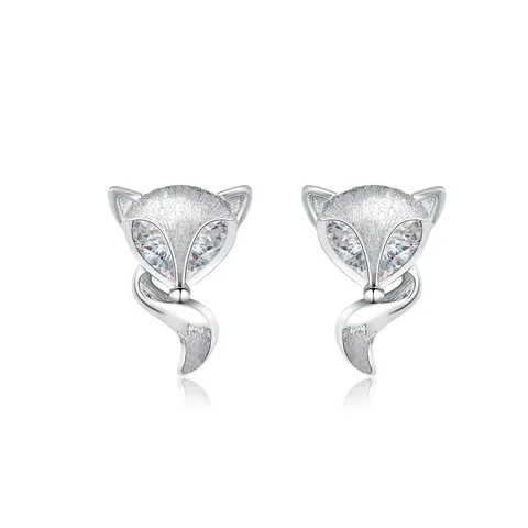 Europe and the United States Personality Creative Fox Earrings - Plated Brass jewelry made by BlueOne Jewelry