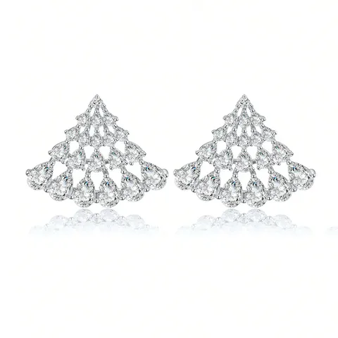 Teardrop Zirconia Earrings European and American Thin Senior Sense Niche Earrings - Plated Brass jewelry made by BlueOne Jewelry