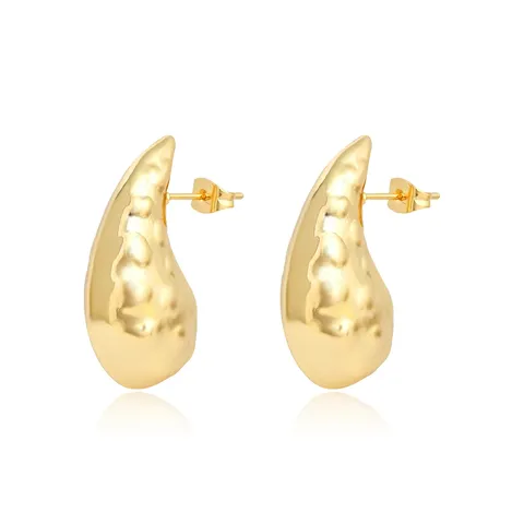 Europe and the United States Geometric Stainless Steel Hollow Earrings Senior - Stainless Steel jewelry made by BlueOne Jewelry