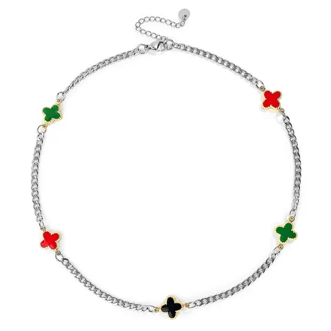 Europe and the United States Popping Fashion Simple Lucky Clover Necklace - Plated Brass jewelry made by BlueOne Jewelry