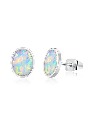 Europe and the United States Simple Earrings Opal Oval Earrings Exquisite - Plated Brass jewelry made by BlueOne Jewelry
