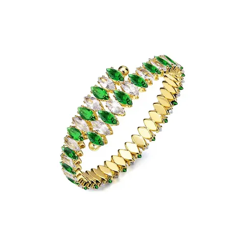 Cubic Zirconia Europe and the United States Stainless Steel Zirconia Bracelet Fashion Opening - Stainless Steel jewelry made by BlueOne Jewelry
