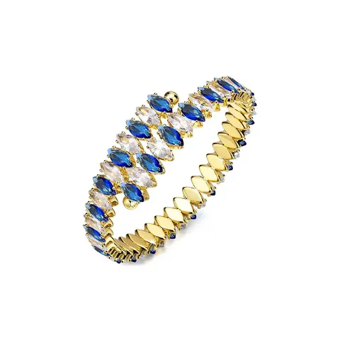 Europe and the United States Stainless Steel Zirconia Bracelet Fashion Opening - Stainless Steel jewelry made by BlueOne Jewelry
