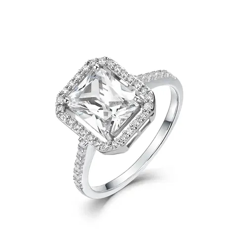 Europe and the United States White Zircon Men’s and Women’s Rings - Plated Brass jewelry made by BlueOne Jewelry