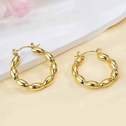 European & American Fashion Elegance Stainless Steel Colorfast Earrings Simple and - Stainless Steel jewelry made by BlueOne Jewelry