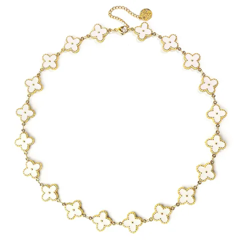 European and American Flower Metal Elegant Necklaces Women Hundred - Plated Brass jewelry made by BlueOne Jewelry