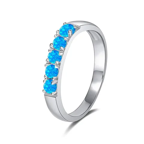 European and American Opal Ring Women Direct - Plated Brass jewelry made by BlueOne Jewelry