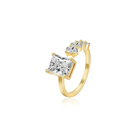 European and American Rings for Women High Fashion Cubic Zircon Inlays - Plated Brass jewelry made by BlueOne Jewelry