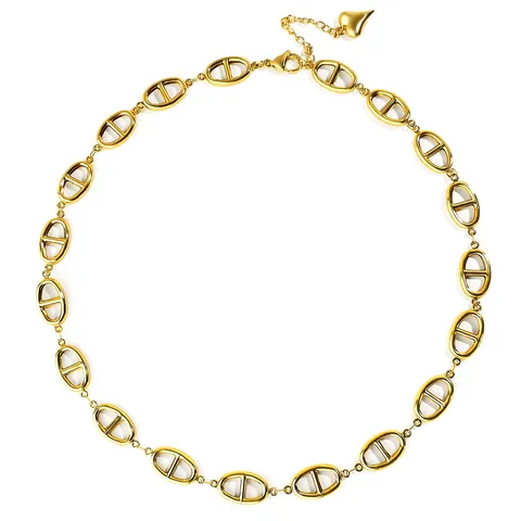 Fashion Simple European and American Pig Nose Necklace Women - Plated Brass jewelry made by BlueOne Jewelry