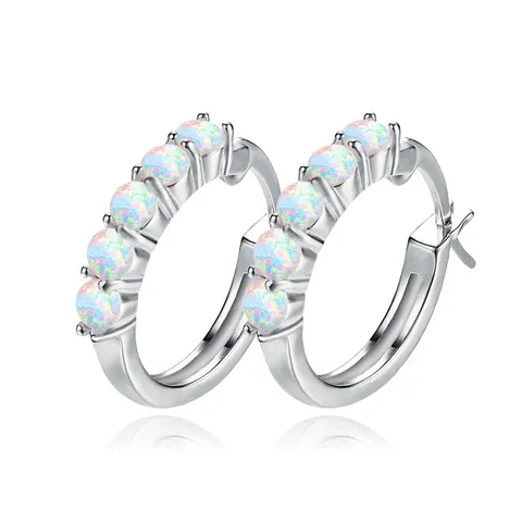 Creative Opal Earrings Simple Fashion Style Ms - Plated Brass jewelry made by BlueOne Jewelry