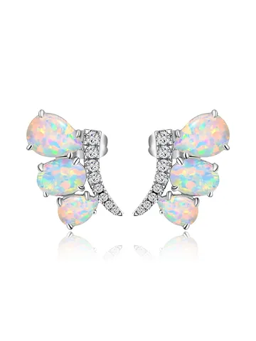 Australia Treasure Birth Month High Quality Resin Opal Earrings - Plated Brass jewelry made by BlueOne Jewelry