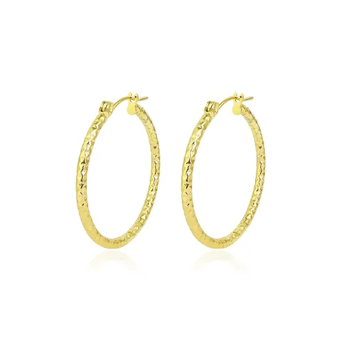 Fashion European and American Simple Personality Earrings Pattern Circle Ms. Earrings - Plated Brass jewelry made by BlueOne Jewelry