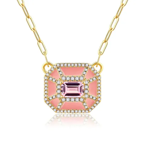 Zircon High-grade Shiny Necklace Niche Design Ins Style Personalized Y-Necklace - Plated Brass jewelry made by BlueOne Jewelry