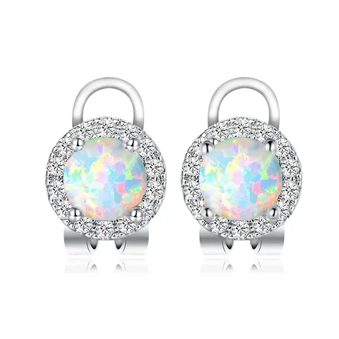 Opal Earrings Fashion Opalopal Opal Earrings - Plated Brass jewelry made by BlueOne Jewelry